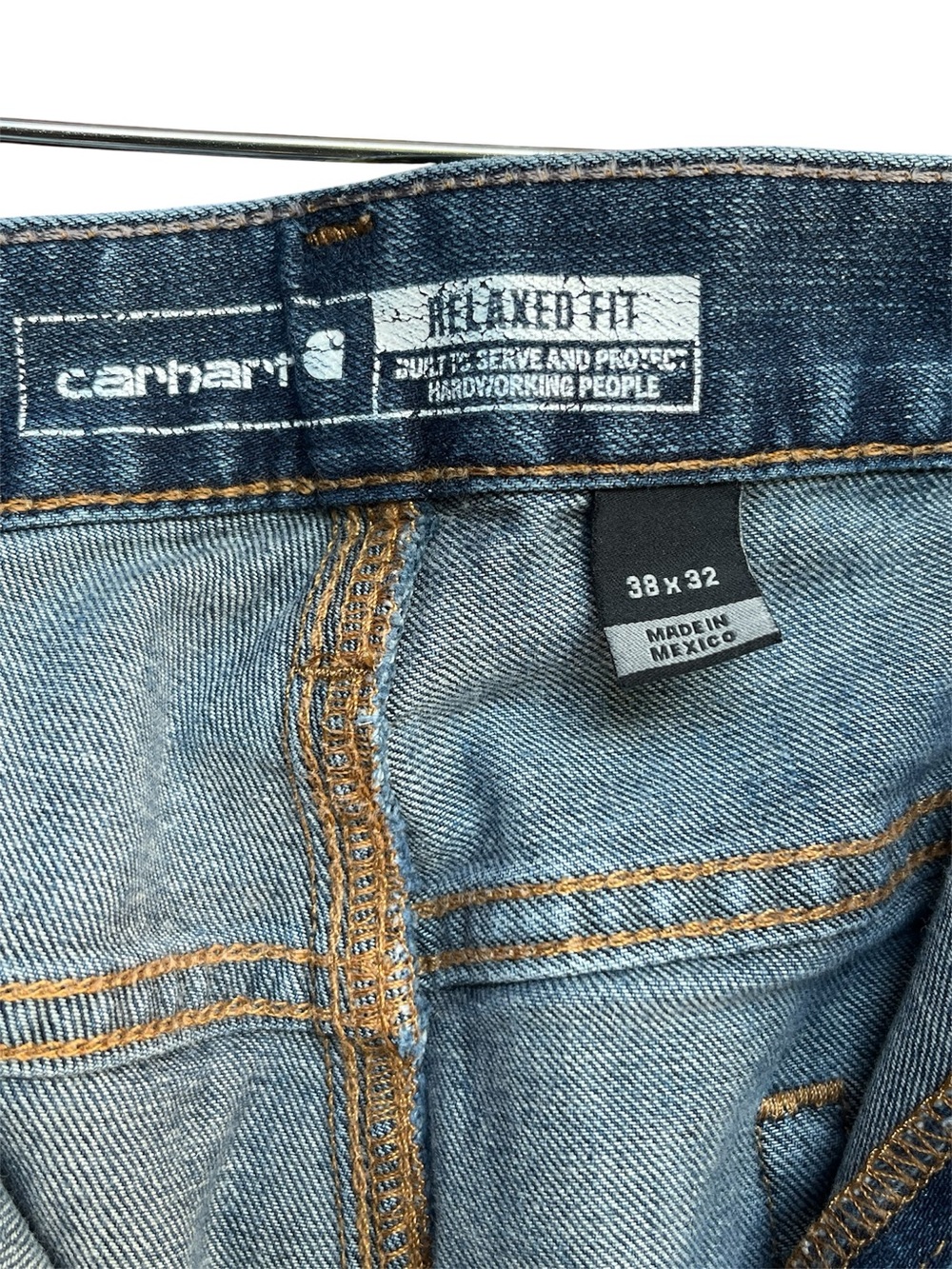 Men's Carhartt Straight relax-fit Jeans in Medium Blue - Picture 11 of 11